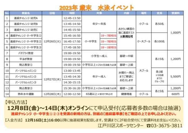 2023歳末水泳イベントPOPのサムネイル