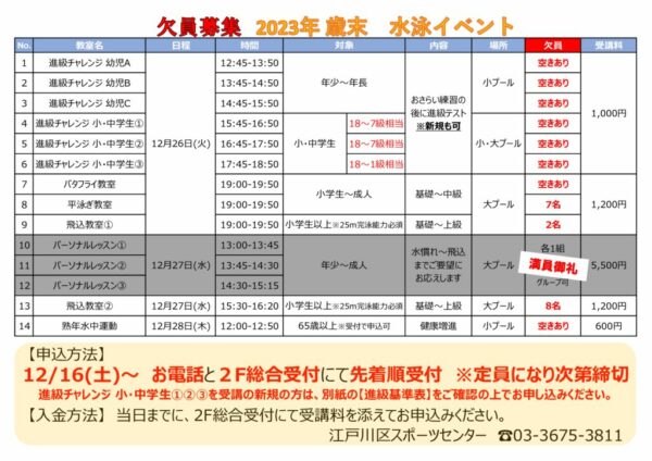 【欠員】2023歳末水泳イベントPOPのサムネイル